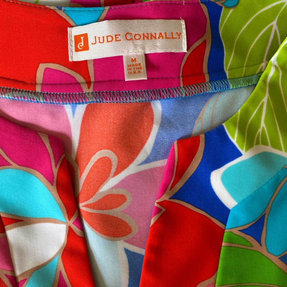 Jude Connally retro abstract floral tunic dress